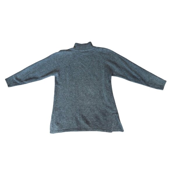 Vintage Jeanne Pierre Gray Lambswool Angora Turtle Neck Sweater Women Size Small - Picture 7 of 8
